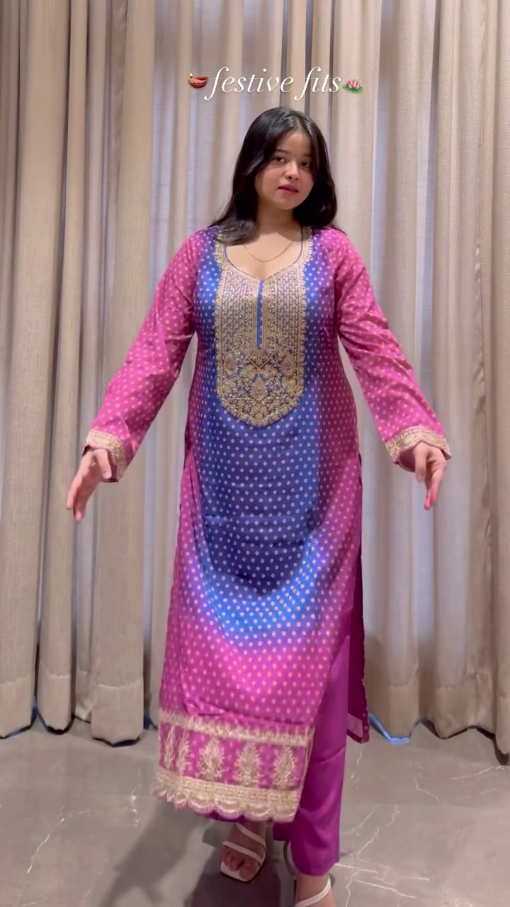 Orange Festive Anarkali Suit