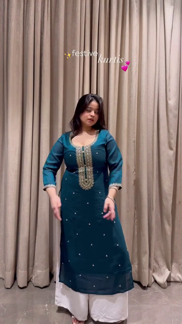 Purple Festive Kurti Set