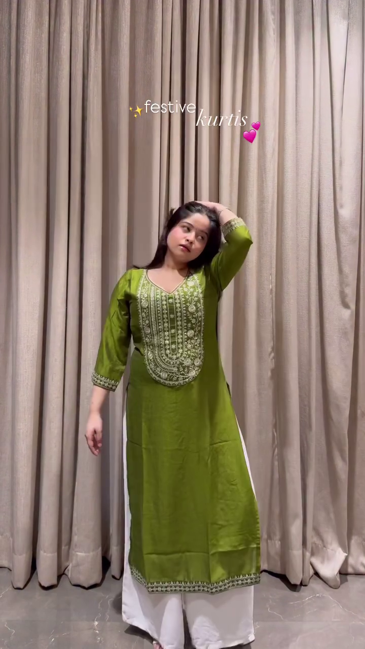 Purple Festive Kurti Set