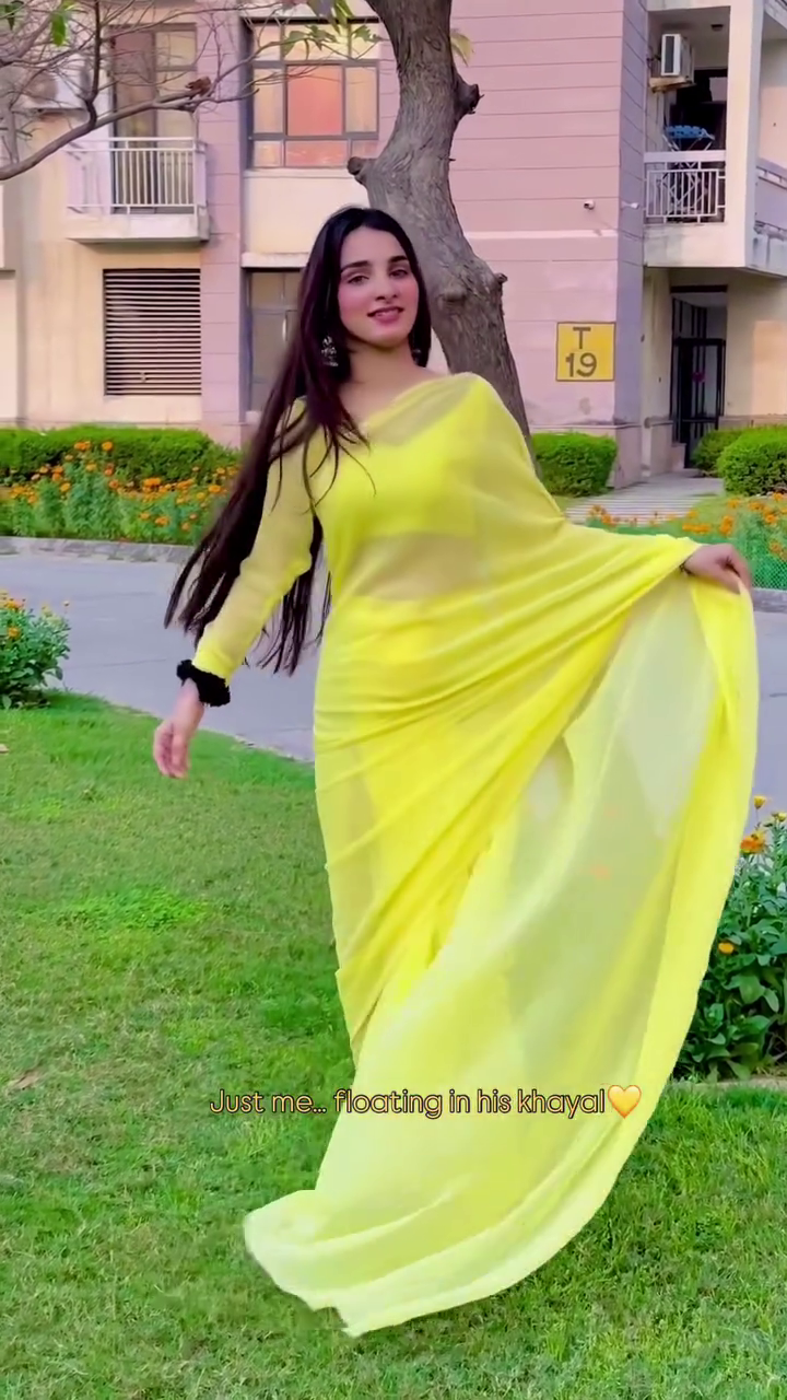 Women’s Yellow Saree Lightweight Festive Ethnic Wear