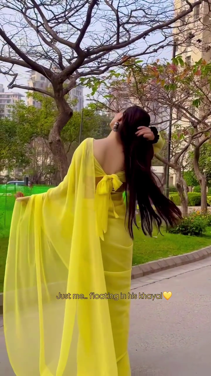 Women’s Yellow Saree Lightweight Festive Ethnic Wear