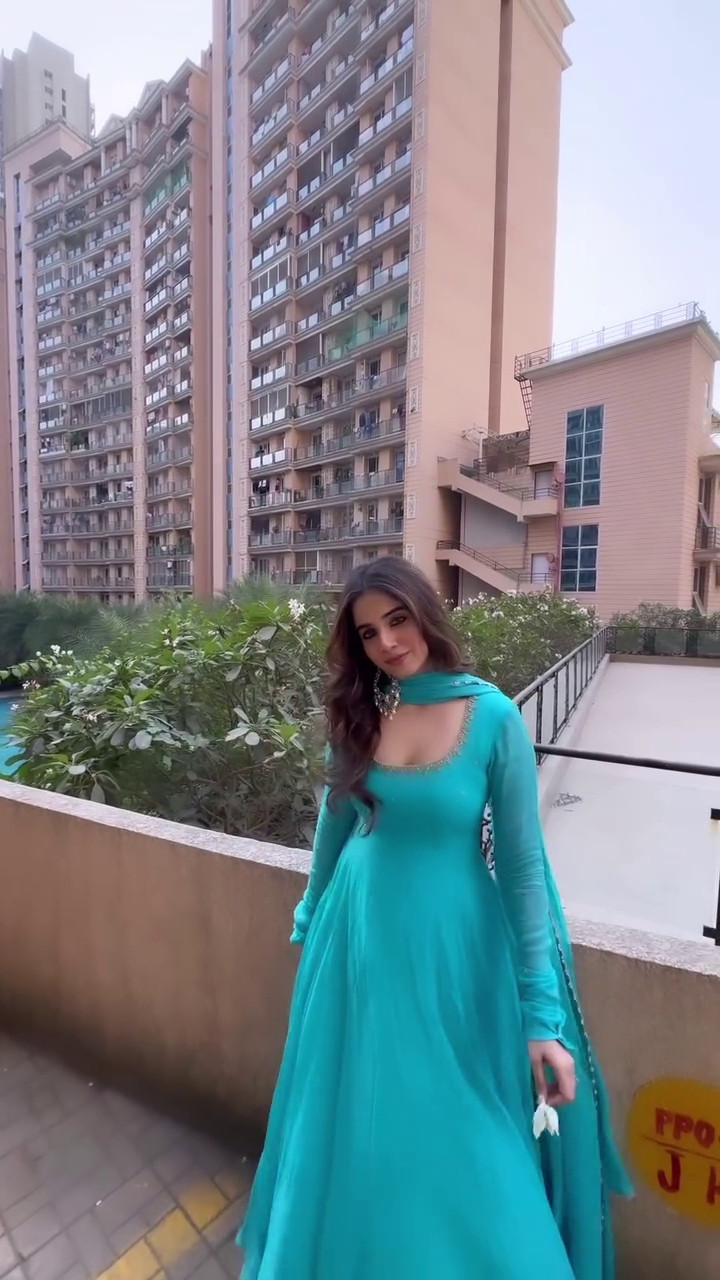 Turquoise Anarkali Suit – Elegant Festive Style 💎