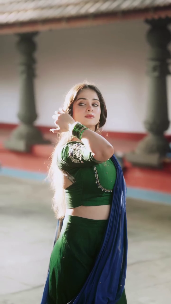 Green & Blue Lehenga Saree – Traditional Beauty 💙