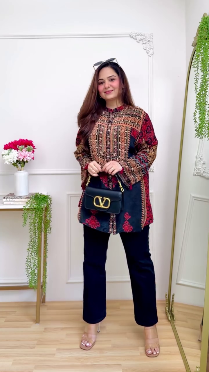Modern Ajrakh Crepe Shirts – Traditional Prints with a Stylish Twist 🌸