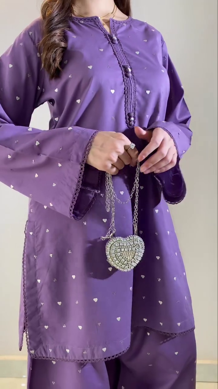 Women’s Purple Hearts Co-Ord Set 💌✨
