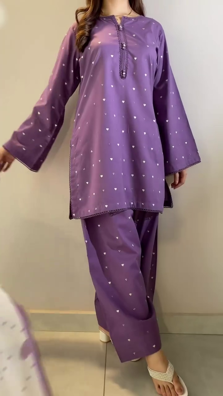 Women’s Purple Hearts Co-Ord Set 💌✨