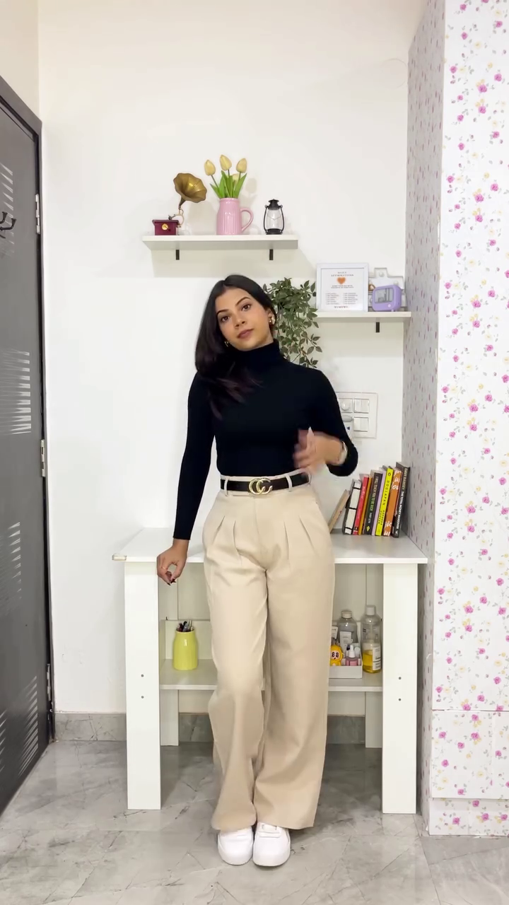 Classic Black Turtleneck Midi Dress