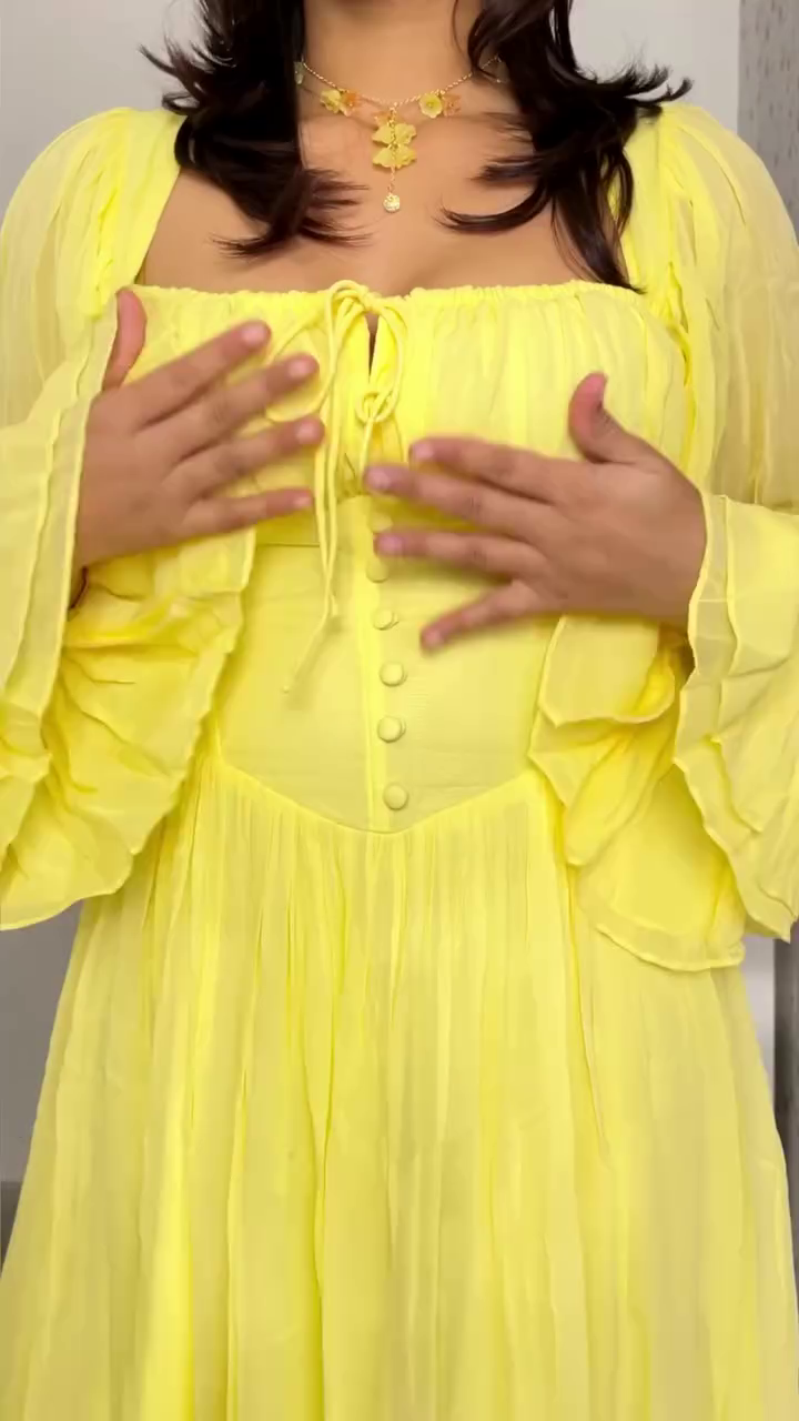 Sunshine Yellow Flowy Maxi Dress
