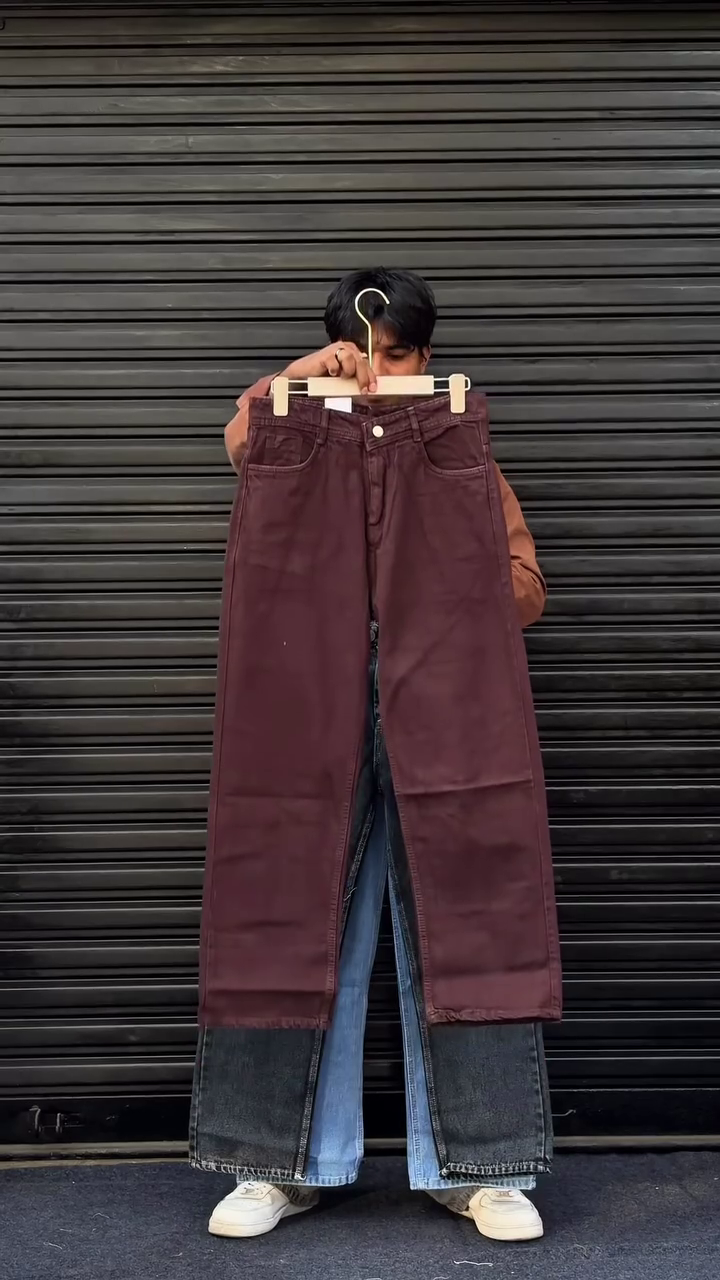 Light Blue Wide Leg Denim Jeans