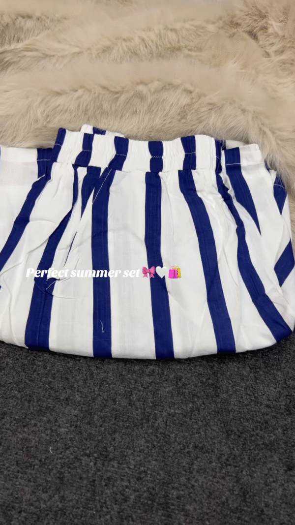 Pink Striped Cotton Co-ord Set - Image 4