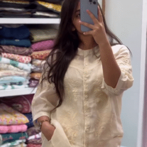 Elegant Cream Co-ord Set with Subtle Embroidery – Multiple Colors Available