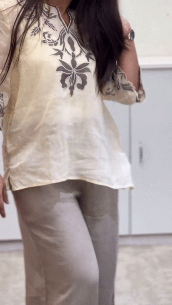 Chic Embroidered Linen Blend Top – Multi-Color Options Available - Image 6