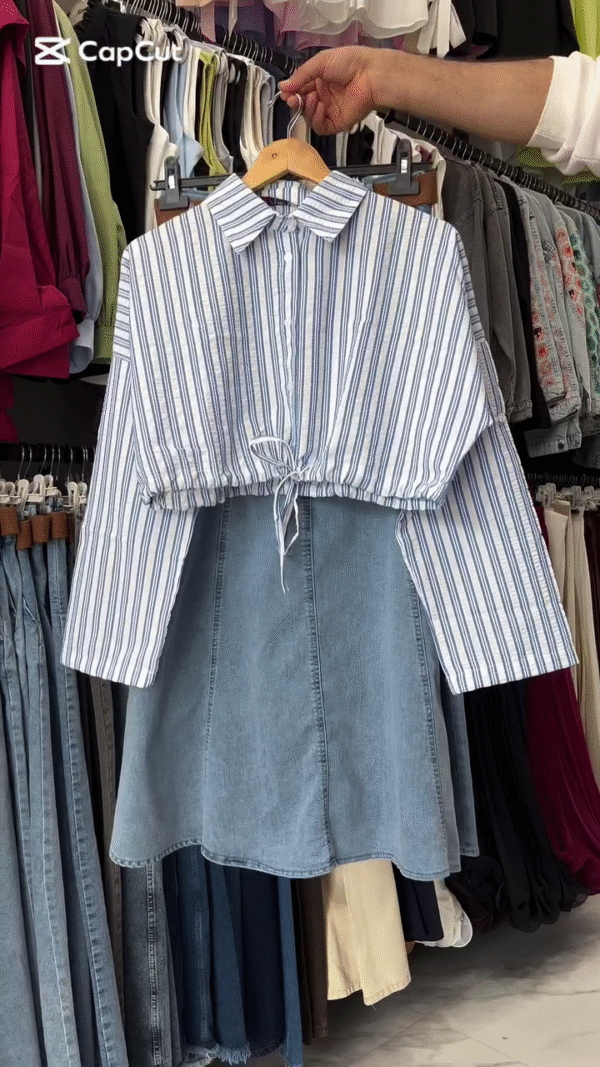 🌬️ Coastal Lines – Casual Cool in Stripes & Denim