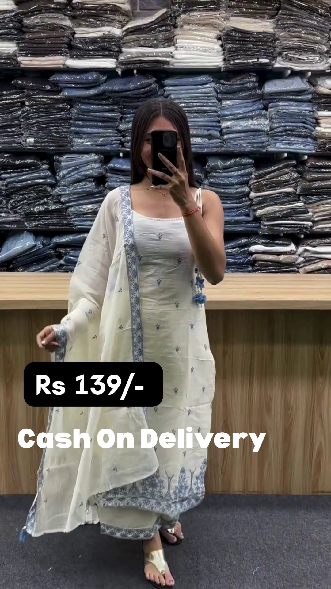 Budget-Friendly Embroidered Ethnic Kurta Set in White ๐๏ธ - Image 2