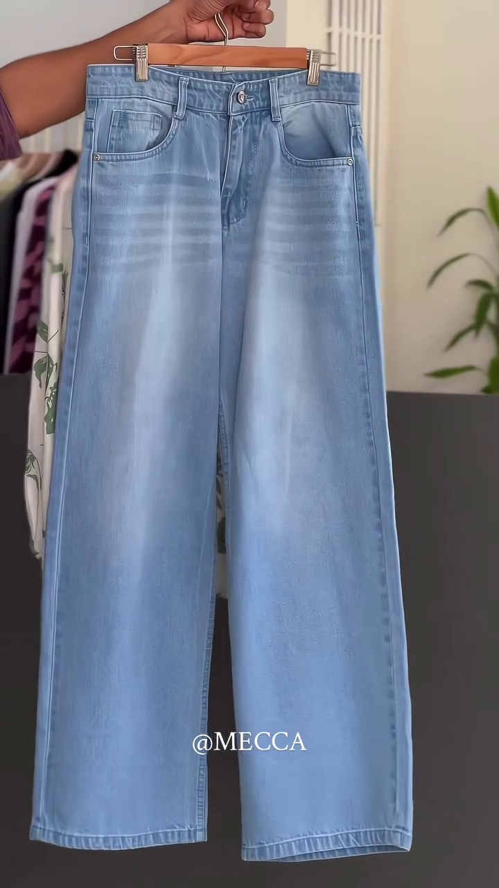 🌿“Sage Meadow Floral Top with Sky Blue Denim Elegance” - Image 2