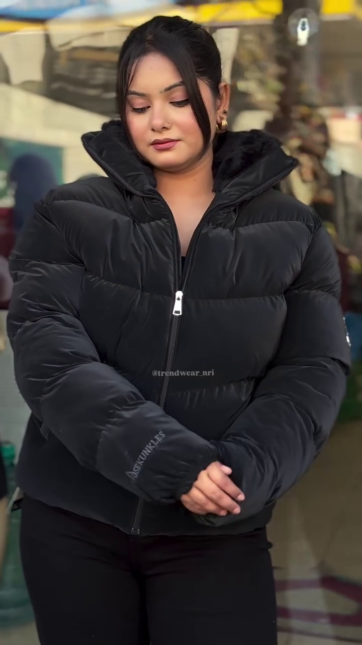 . π "Plush Lavender Cloud Puffer Insulated Winter Jacket with High-Guard Collar and Cozy Urban Street Appeal for Effortless Warmth" π - Image 4