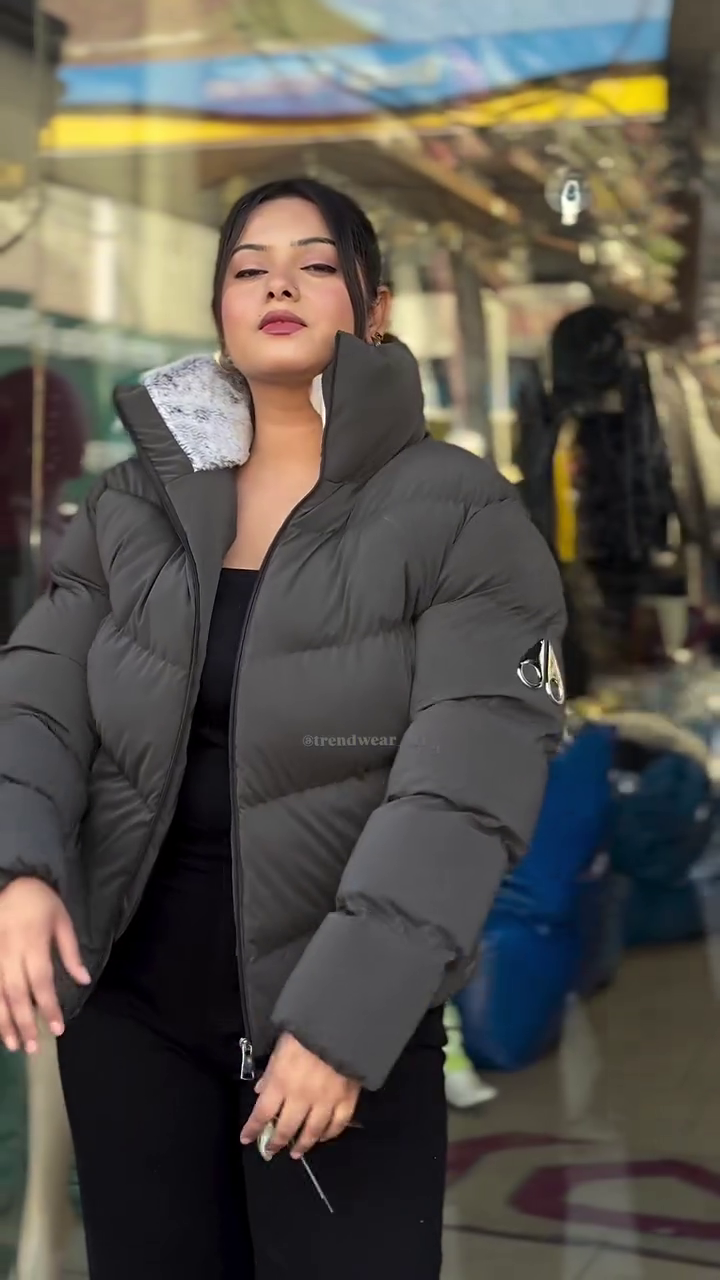 . π "Plush Lavender Cloud Puffer Insulated Winter Jacket with High-Guard Collar and Cozy Urban Street Appeal for Effortless Warmth" π - Image 5
