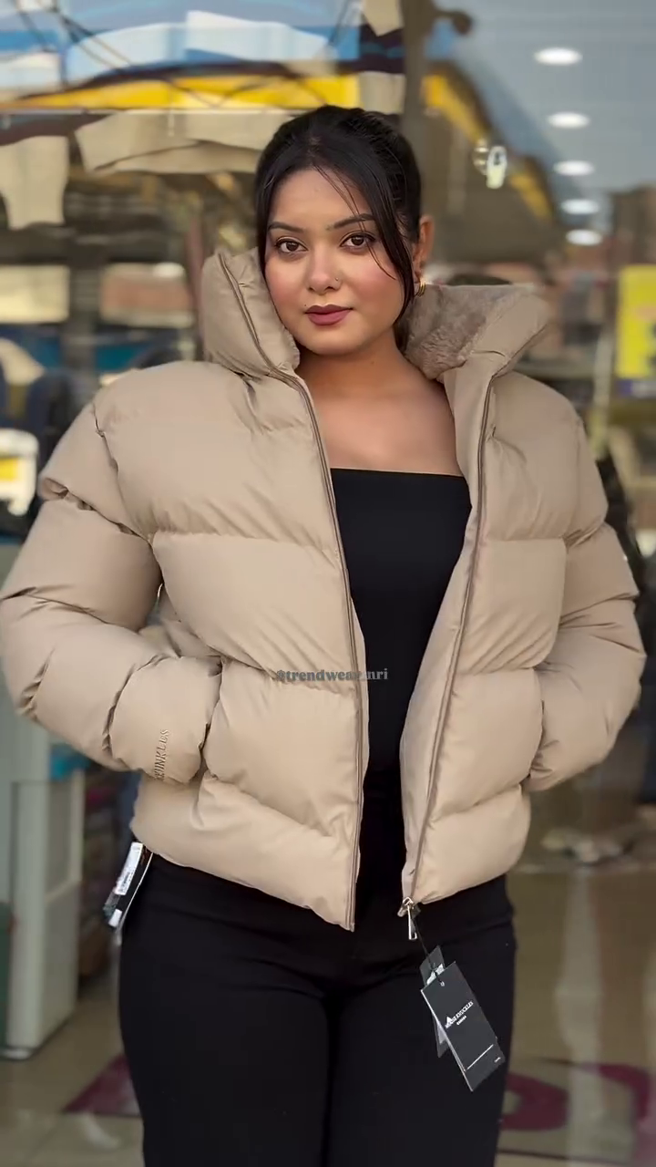 . π "Plush Lavender Cloud Puffer Insulated Winter Jacket with High-Guard Collar and Cozy Urban Street Appeal for Effortless Warmth" π - Image 2