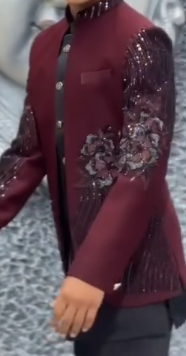 π Royal Maroon Embroidered Nehru Jacket β A Statement of Timeless Elegance π - Image 4