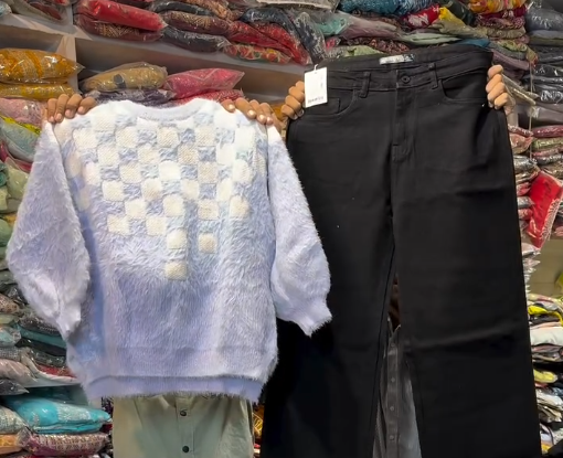 Cozy Bunny Winter Co-Ord Set – Ultra Soft Fleece Top & Textured Lounge Pants - Image 4
