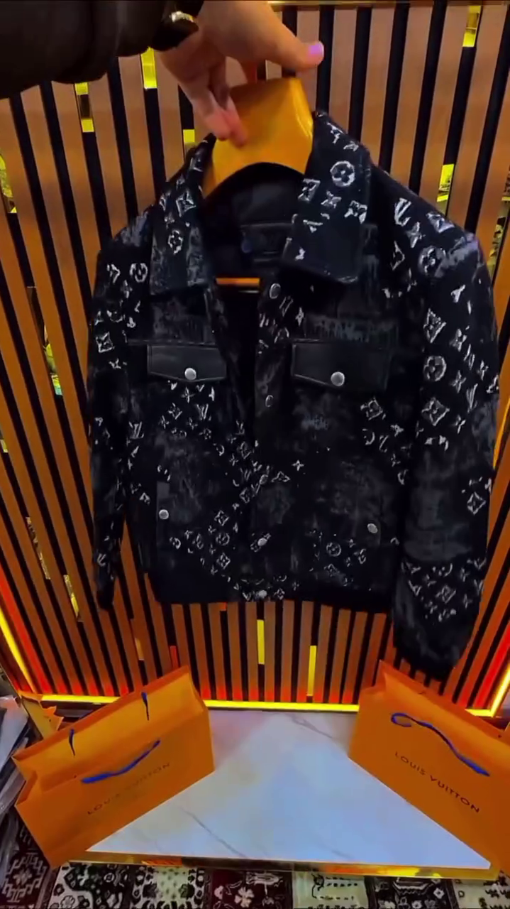 π₯ Luxury Monogram Denim Jacket β Premium Streetwear Edition π₯