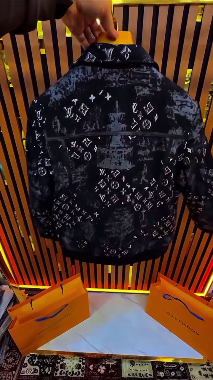 π₯ Luxury Monogram Denim Jacket β Premium Streetwear Edition π₯ - Image 3