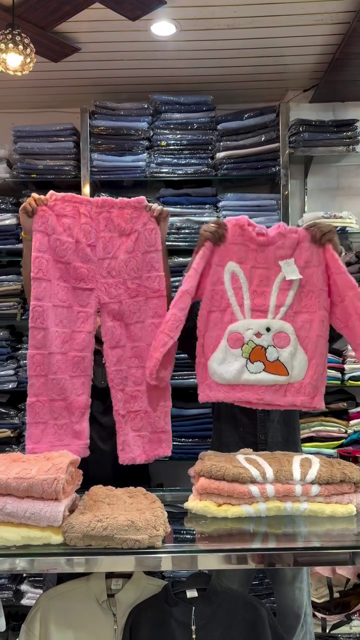 π° Kids Ultra-Soft Winter Night Suit Set β Bunny Love Edition π°