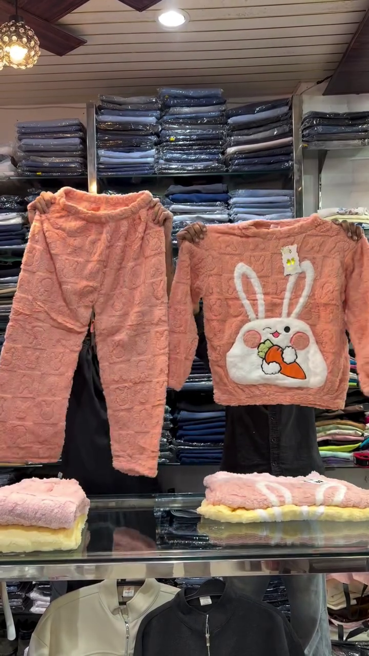 π° Kids Ultra-Soft Winter Night Suit Set β Bunny Love Edition π° - Image 4