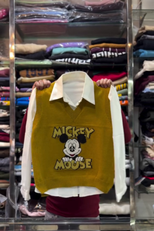 π§Έ Mickey Charm Layered Knit Vest Shirt β Cute & Cozy Winter Style π§Έ