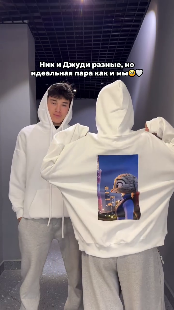 π€ Nick & Judy Couple Hoodie β Premium Unisex Oversized Sweatshirt π€ - Image 4