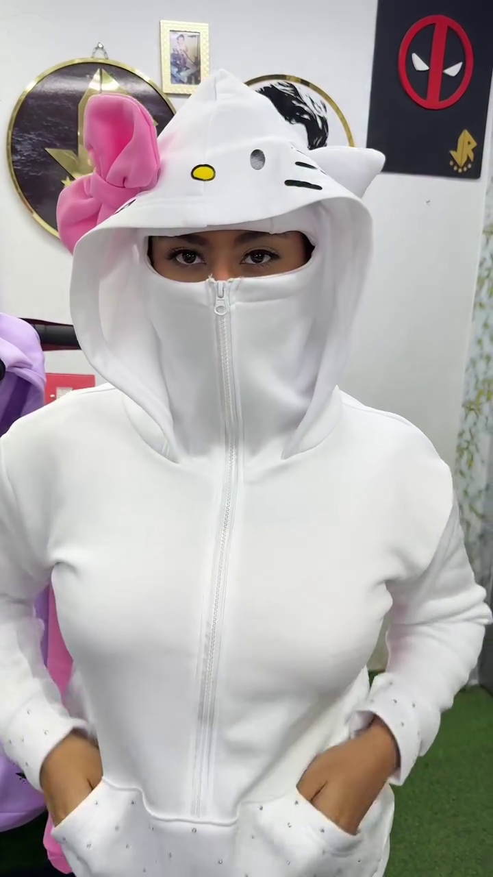 ✨ Kawaii Kitty Zip-Up Hoodie – Cozy Cute Meets Street Style ✨