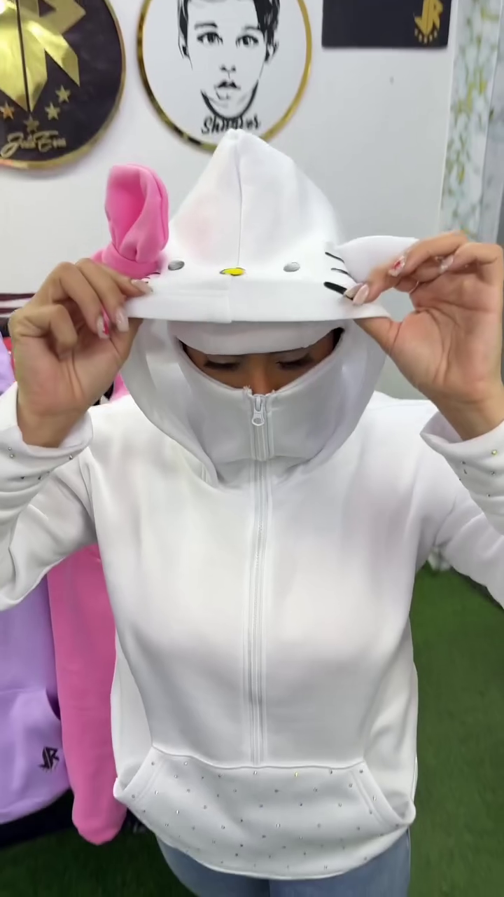 ✨ Kawaii Kitty Zip-Up Hoodie – Cozy Cute Meets Street Style ✨ - Image 3