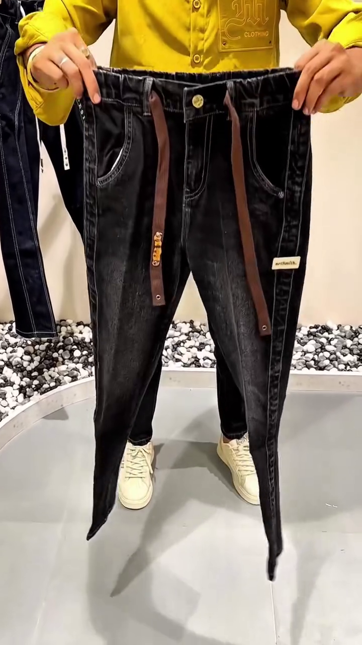 ✨ UrbanFlex™ Elastic Waist Tapered Denim Joggers 👖🔥