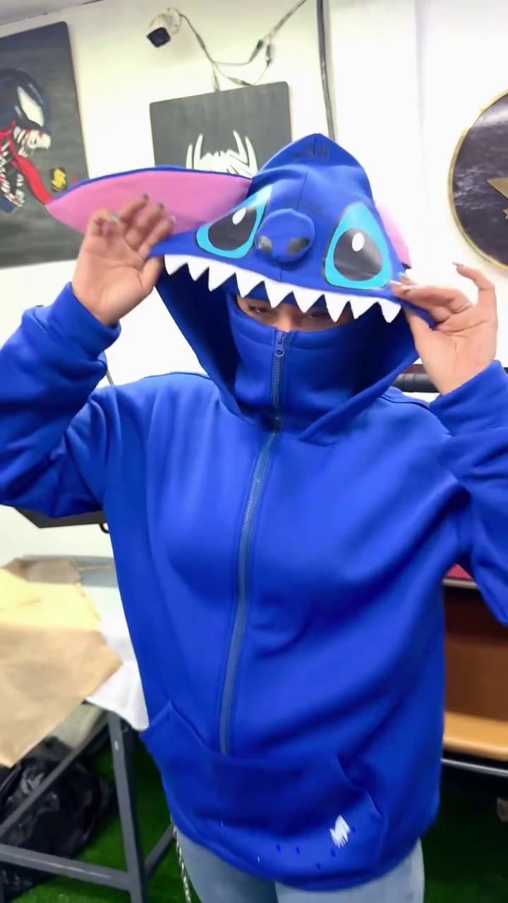 🐾 KawaiiZip™ Cartoon Character Hoodie – Fun, Cozy & Playfully Bold 💖💙 - Image 3
