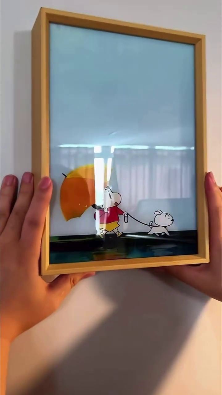 ๐ผ๏ธโจ Rainy Walk LED Frame โ Aesthetic Glow Wall Art for Cozy Vibes ๐ง๏ธ๐