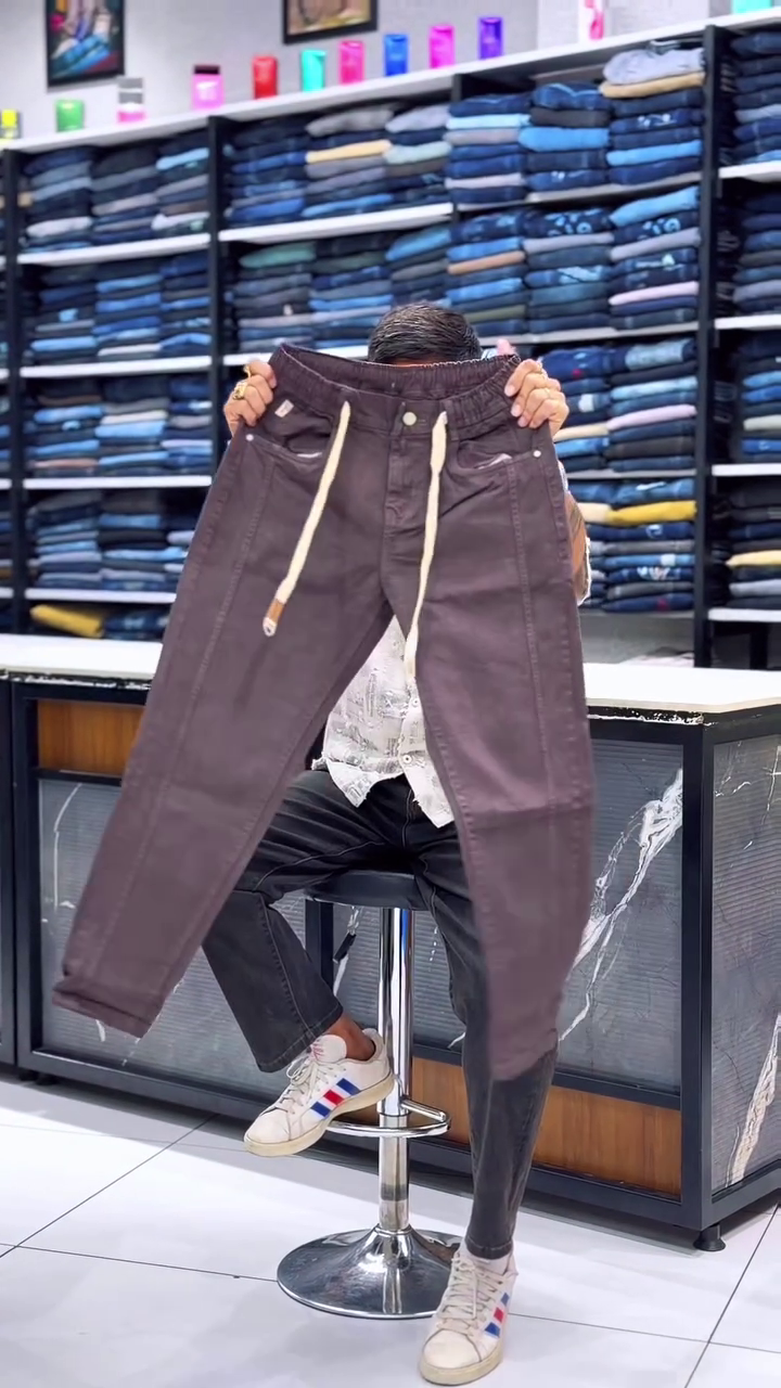 ๐โจ Premium Off-White Drawstring Denim โ Clean Fit, Street Style & All-Day Comfort ๐ค๐ฅ - Image 3
