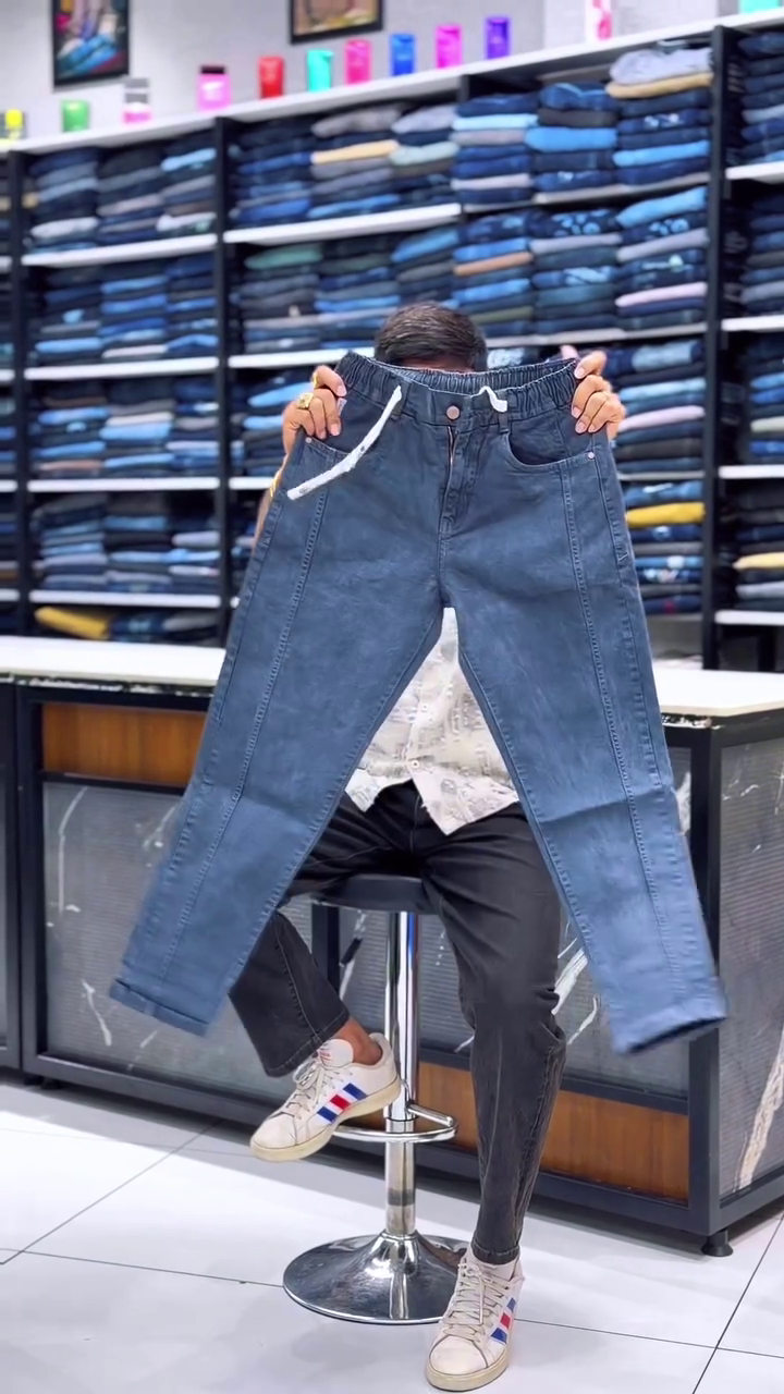 ๐โจ Premium Off-White Drawstring Denim โ Clean Fit, Street Style & All-Day Comfort ๐ค๐ฅ - Image 4