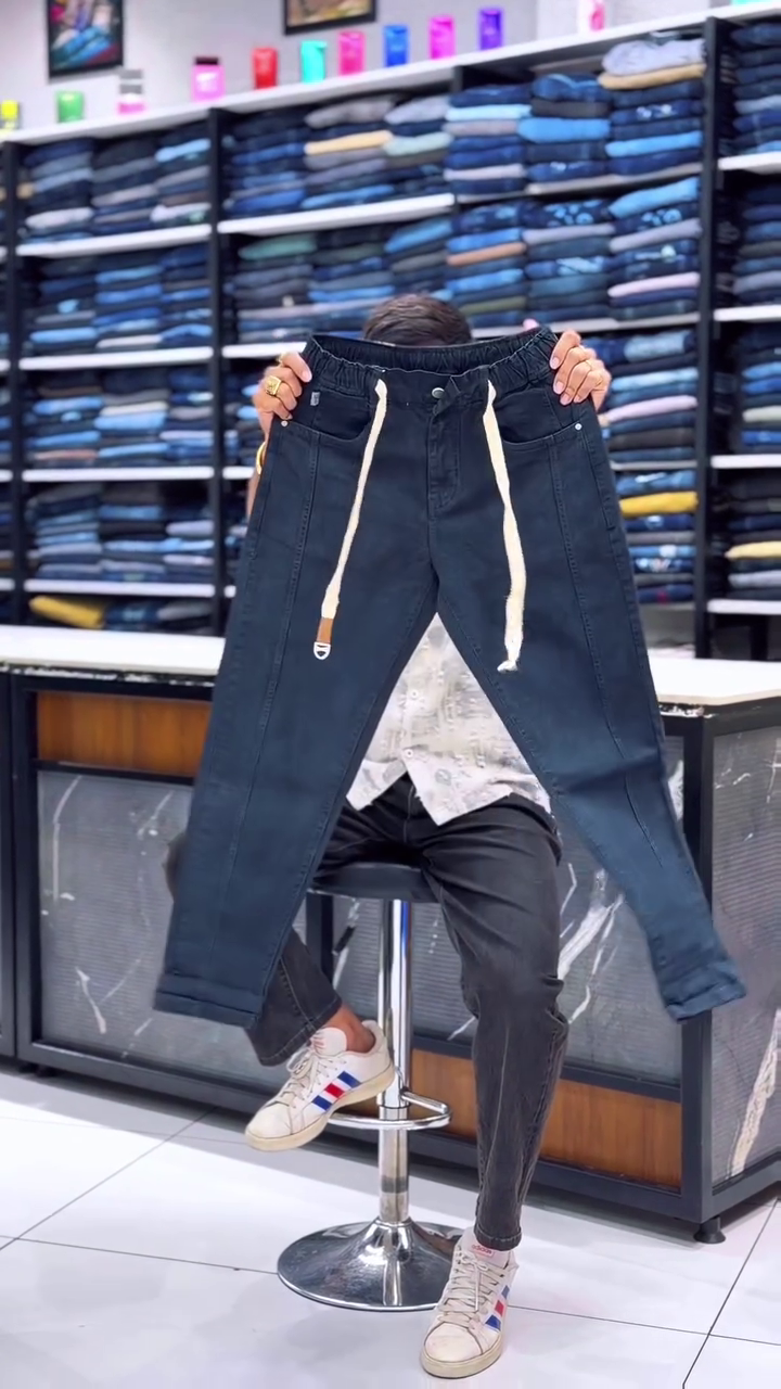 ๐โจ Premium Off-White Drawstring Denim โ Clean Fit, Street Style & All-Day Comfort ๐ค๐ฅ - Image 6