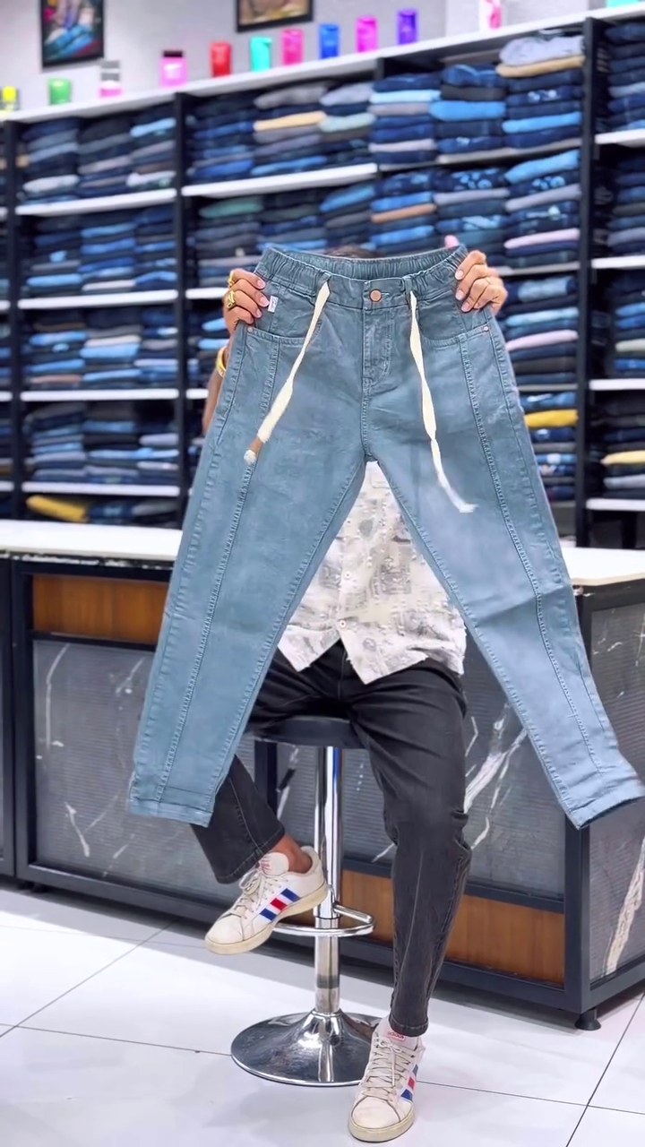 ๐โจ Premium Off-White Drawstring Denim โ Clean Fit, Street Style & All-Day Comfort ๐ค๐ฅ - Image 7