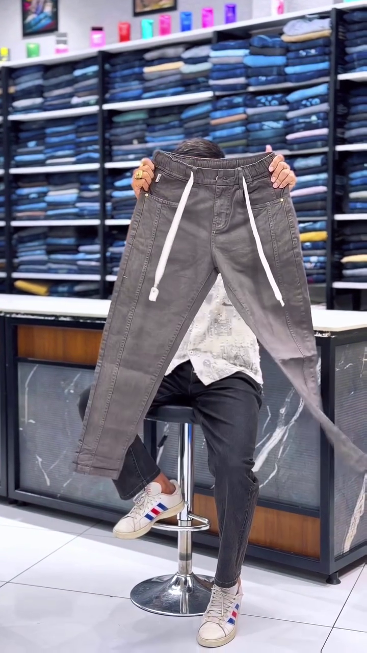 ๐โจ Premium Off-White Drawstring Denim โ Clean Fit, Street Style & All-Day Comfort ๐ค๐ฅ - Image 9