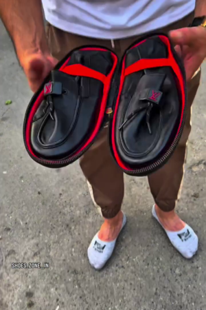 π€β€οΈ Red Strap Luxury Slippers β Premium Menβs Comfort Sandals π₯π£