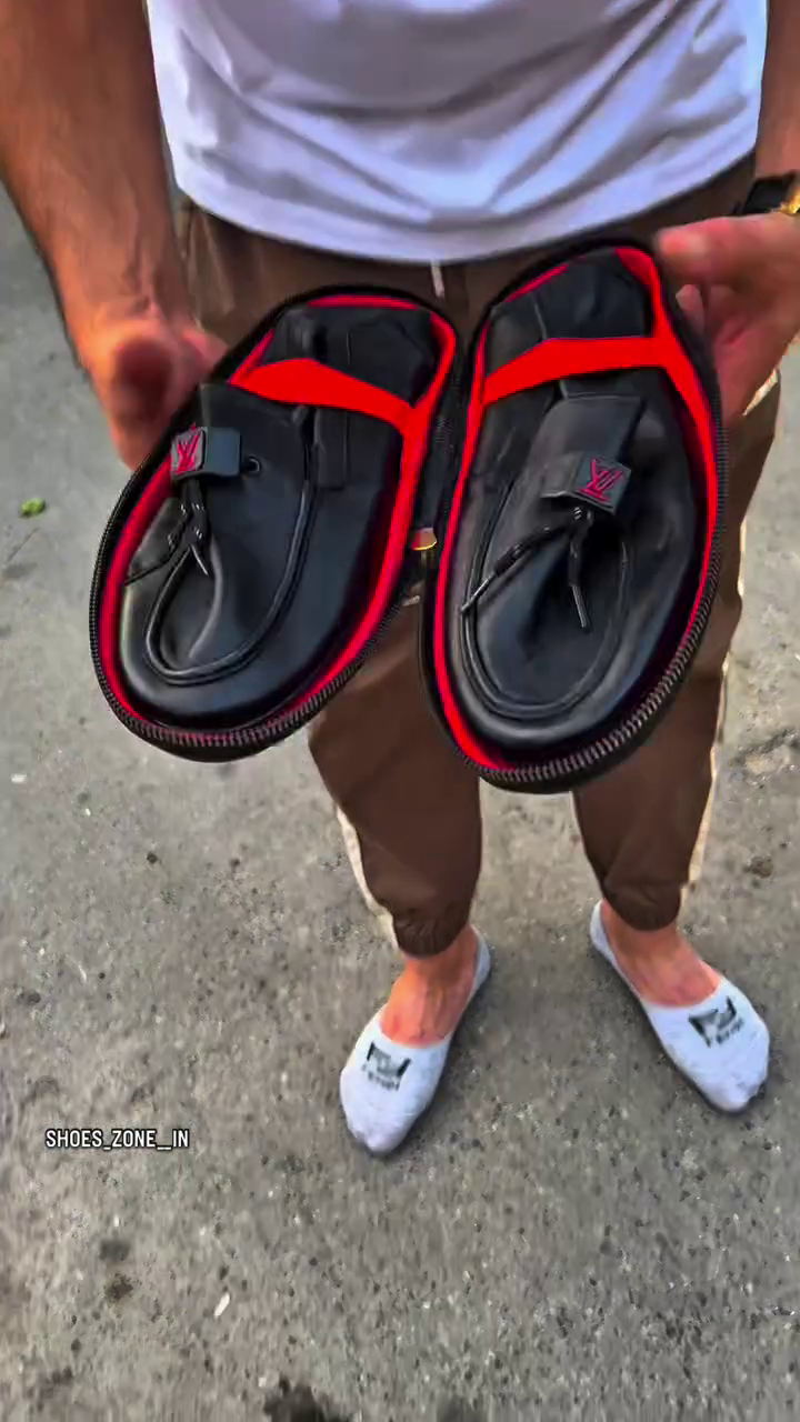 ๐คโค๏ธ Red Strap Luxury Slippers โ Premium Menโs Comfort Sandals ๐ฅ๐ฃ