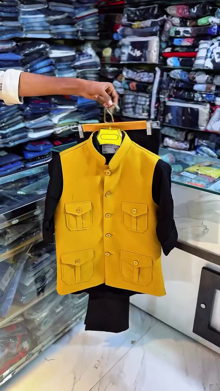 π€ Premium Black 4-Pocket Nehru Jacket with Trousers for Men β Sophisticated & Timeless Elegance β¨ - Image 2