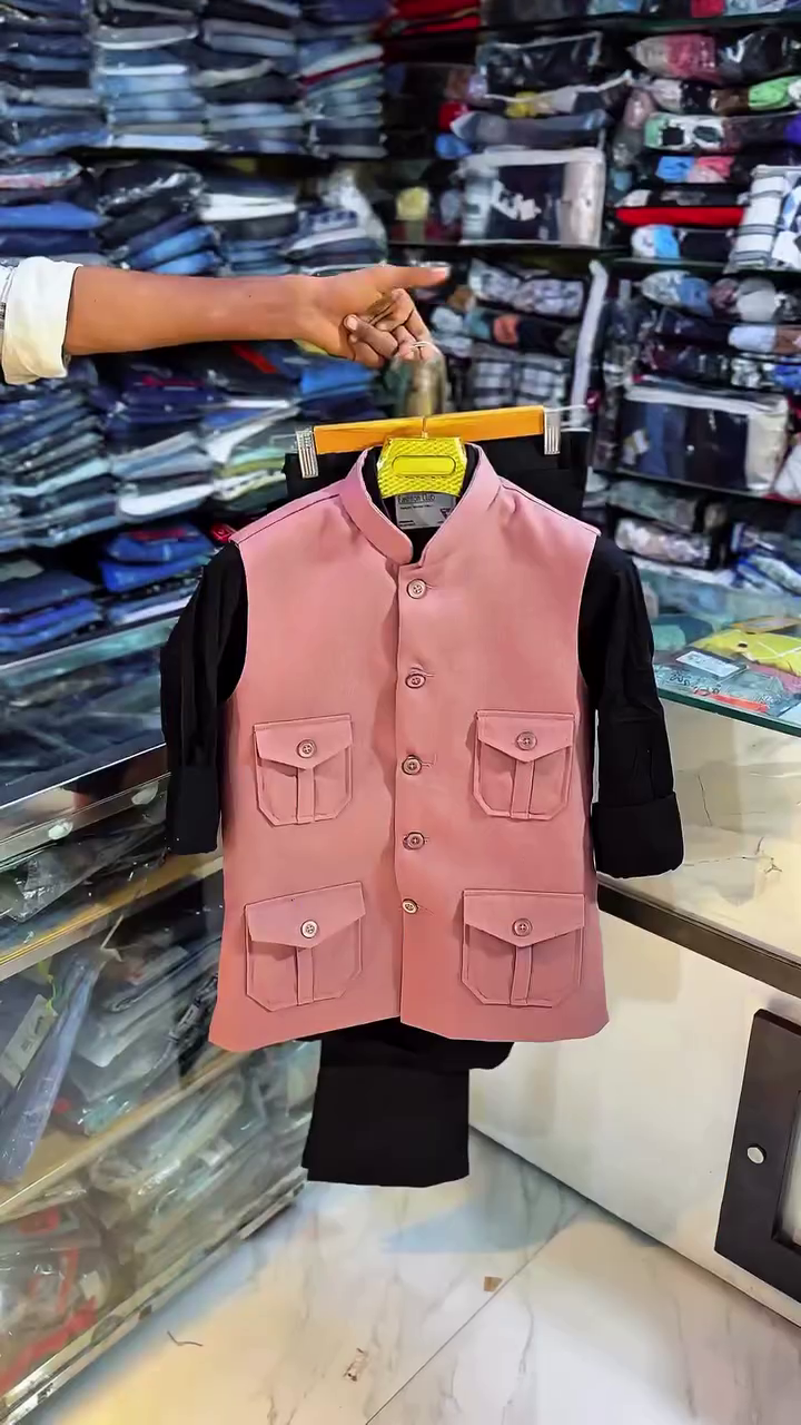 π€ Premium Black 4-Pocket Nehru Jacket with Trousers for Men β Sophisticated & Timeless Elegance β¨ - Image 5