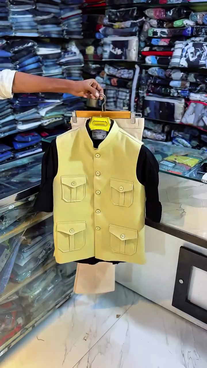 π€ Premium Black 4-Pocket Nehru Jacket with Trousers for Men β Sophisticated & Timeless Elegance β¨ - Image 4