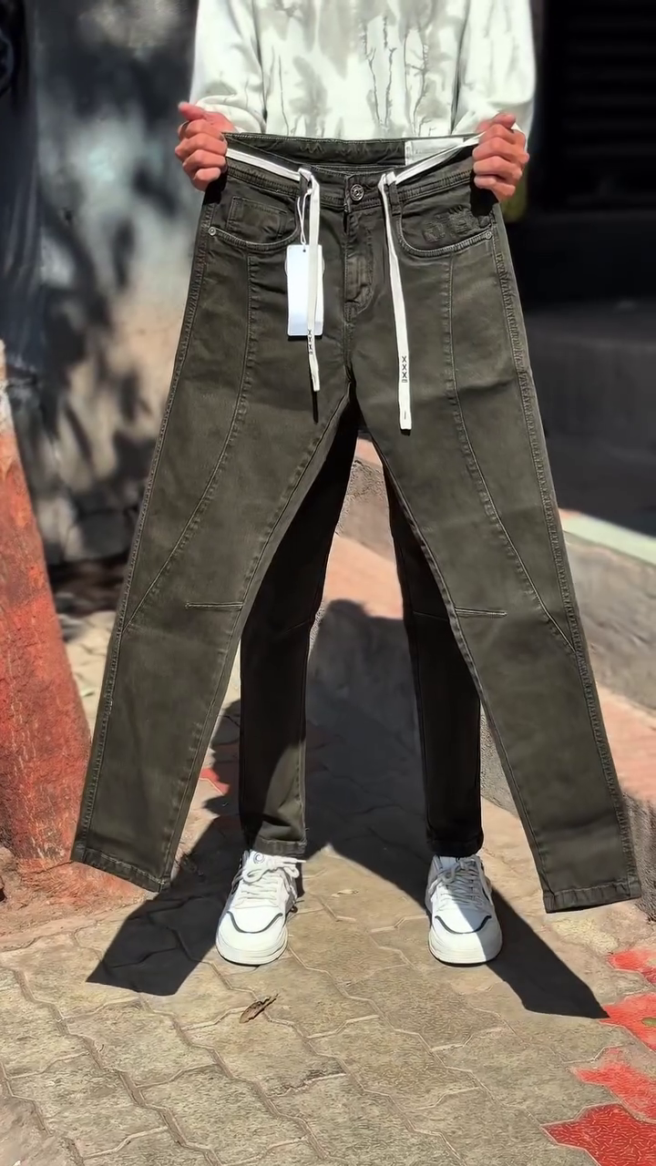 π«οΈ Light Gray Menβs Denim Jeans β Sleek, Modern & Everyday Essential πβ¨ - Image 3