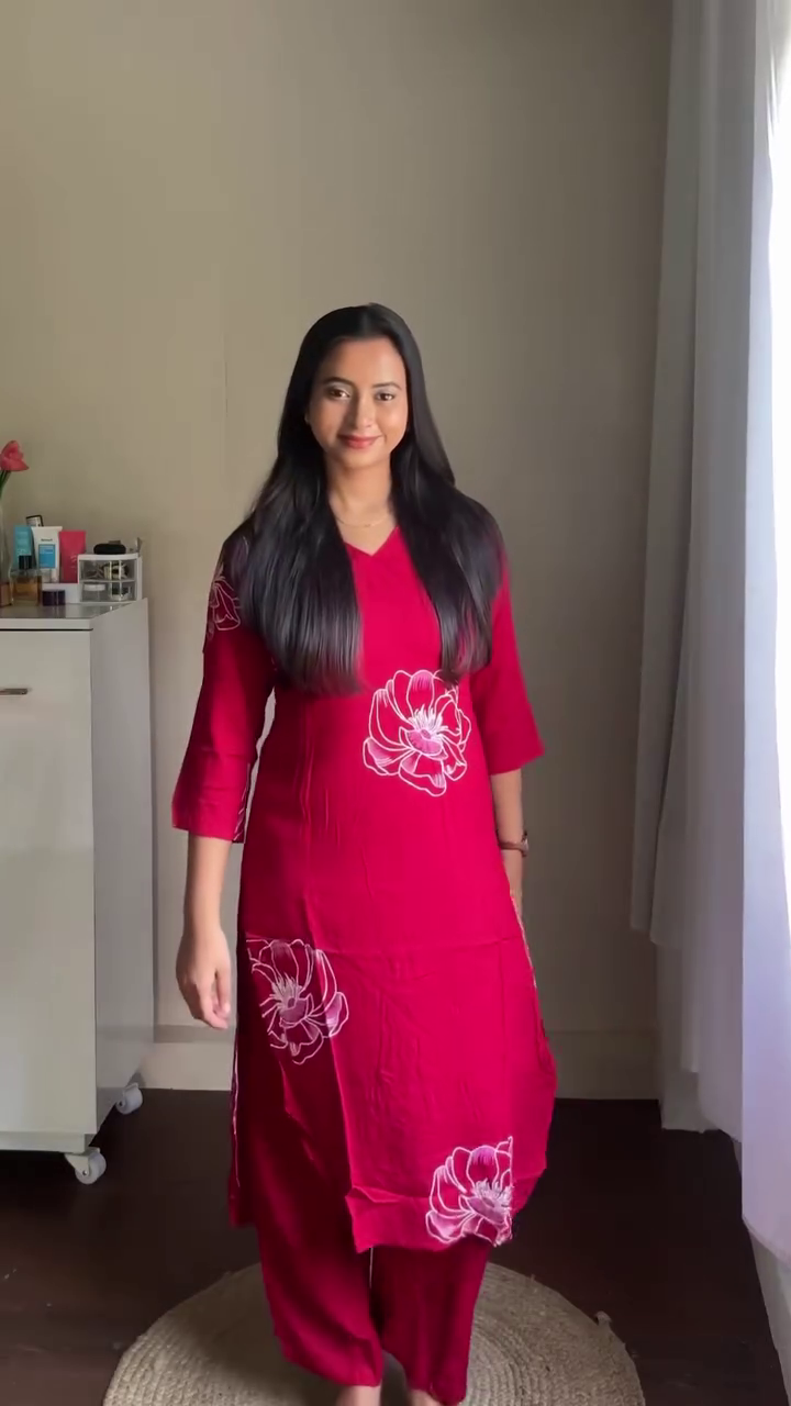 🤎 Elegant Tradition: Brown Embroidered Kurta Co-Ord Set - Image 4