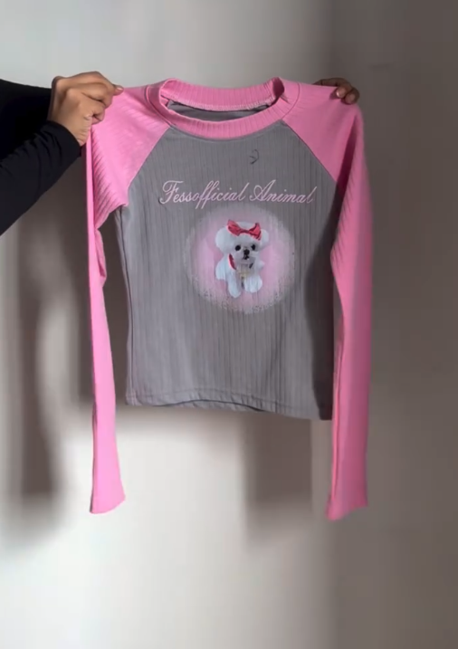 Sporty Chic: Light Purple Cropped Long-Sleeve T-Shirt β38 SPORTS LEAGUEβ ππ - Image 4