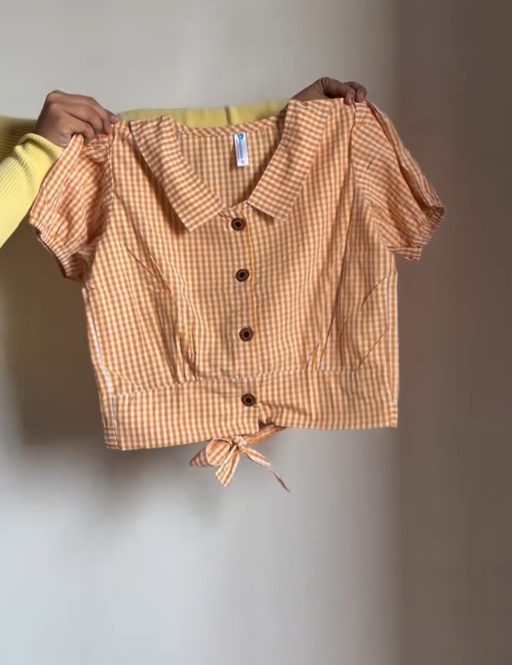 Chic & Playful: Cream Korean-Style Top with Butterfly Embellishments π¦π€ - Image 4