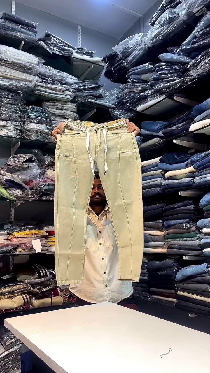 Premium Elegance: Beige Light-Tone Imported Designer Denim Jeans π€πβ¨
